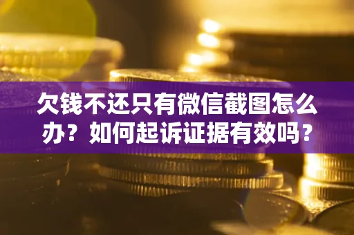 济南欠钱不还只有微信截图怎么办？如何起诉证据有效吗？