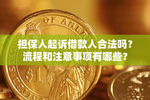 济南担保人起诉借款人合法吗？流程和注意事项有哪些？