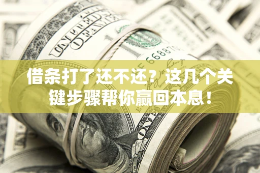 济南借条打了还不还？这几个关键步骤帮你赢回本息！