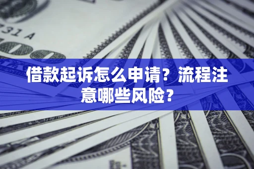 济南借款起诉怎么申请？流程注意哪些风险？